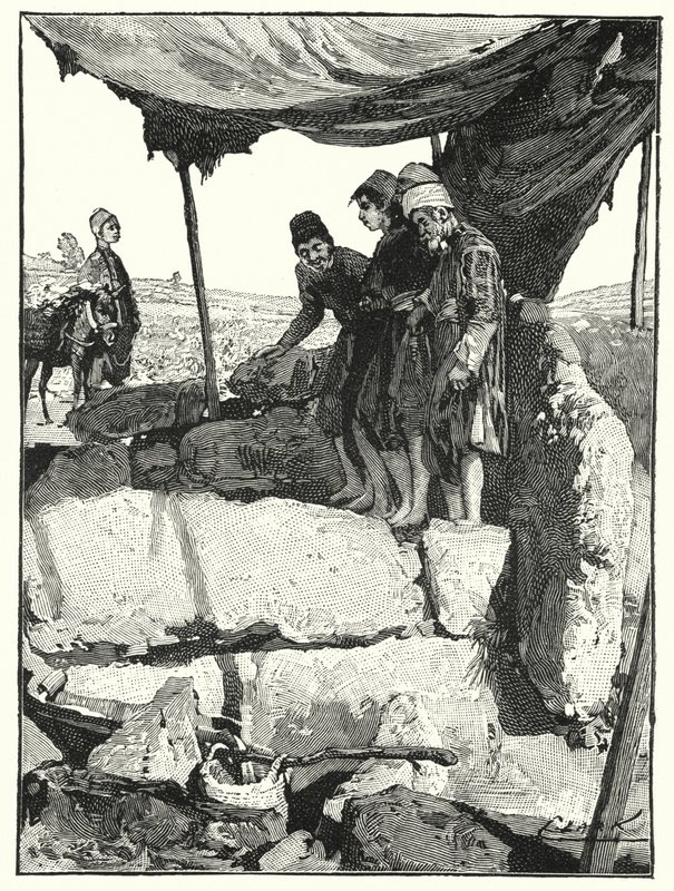 En vinpress i Libanon (litho) av Henry Andrew Harper