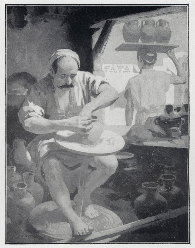 En österländsk krukmakare (litho) av Henry Andrew Harper