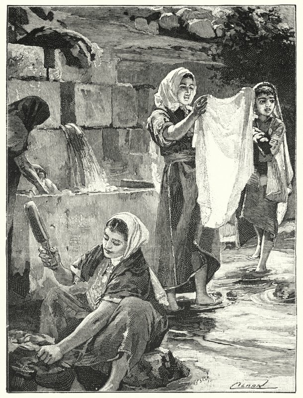 Fontän vid Lifta i Samaria (litho) av Henry Andrew Harper