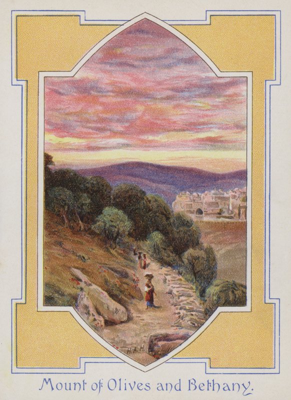 Oljeberget och Betania (chromolitho) av Henry Andrew Harper