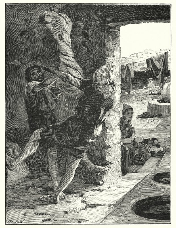 Vrider en gömma vid Joppa (litho) av Henry Andrew Harper