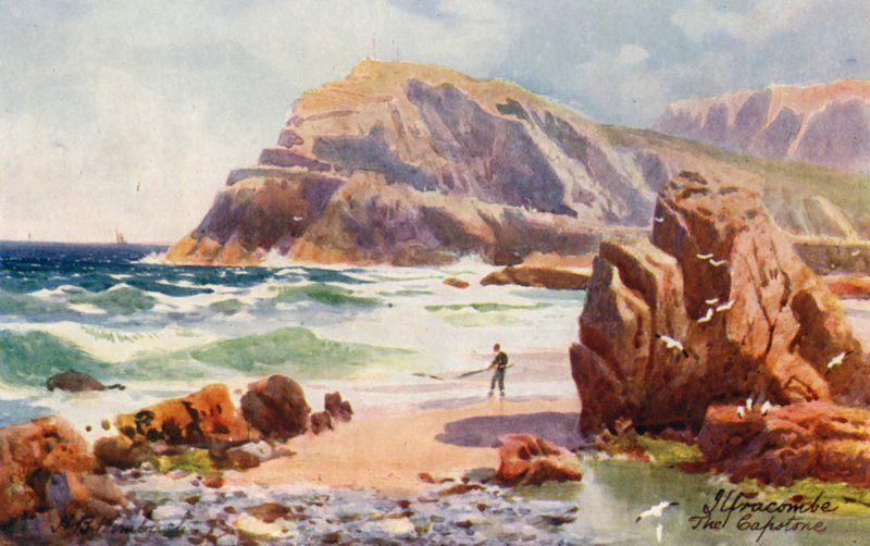 The Capstone, Ilfracombe (färglitografi) av Henry B. (after) Wimbush
