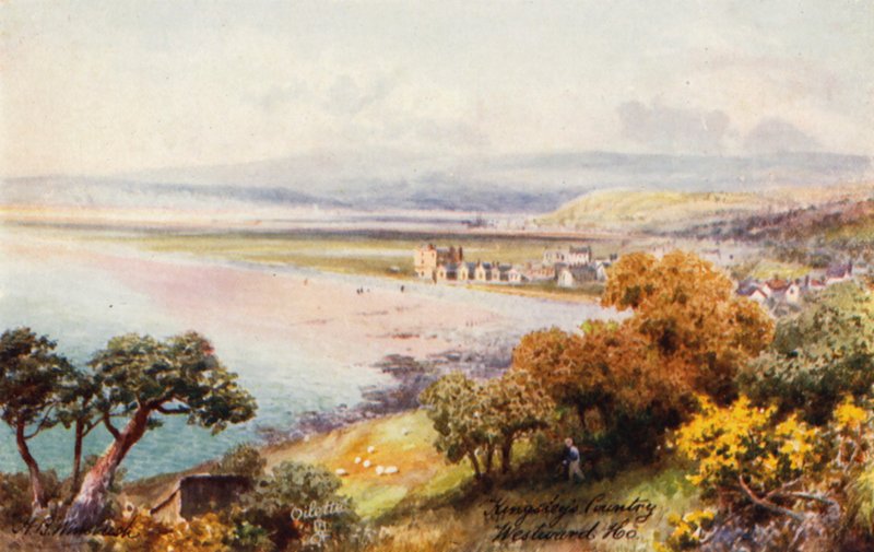 Westward Ho! (färglitografi) av Henry B. (after) Wimbush