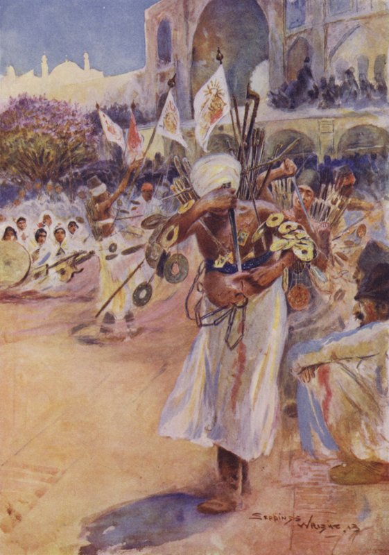 Mohurrum-festivalen, Persien av Henry Charles Seppings Wright