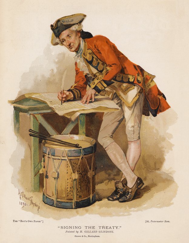 Underteckna fördraget (chromolitho) av Henry Gillard (after) Glindoni