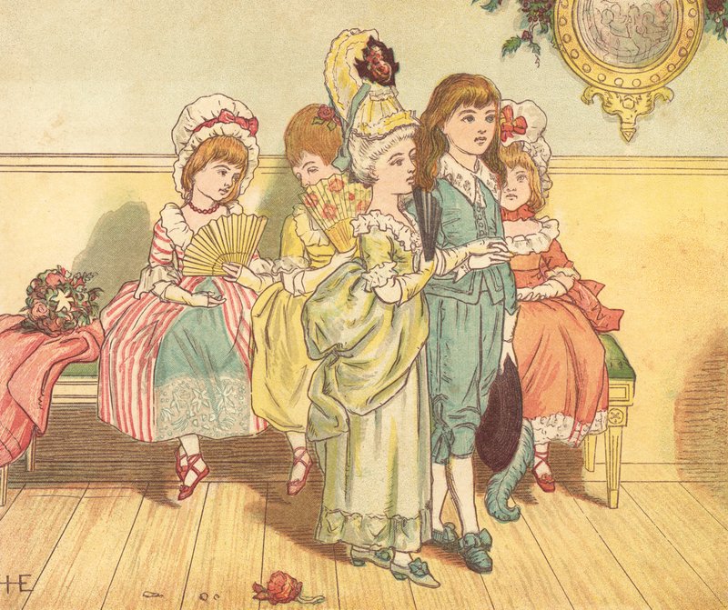 Fashionabla människor (färg litho) av Henry Hetherington Emmerson
