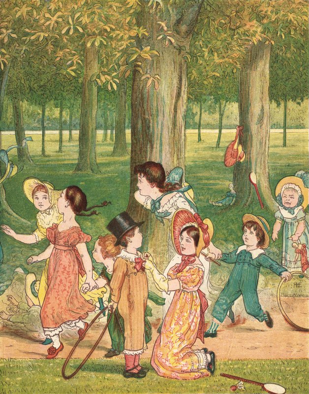 Frolicking People (färg litho) av Henry Hetherington Emmerson