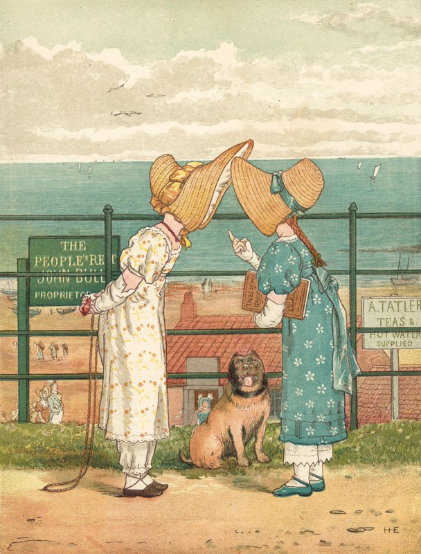 Skvaller människor (färg litho) av Henry Hetherington Emmerson