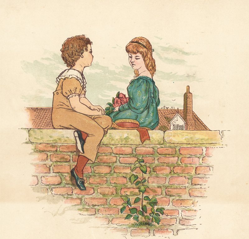 Neighbourly People (färg litho) av Henry Hetherington Emmerson
