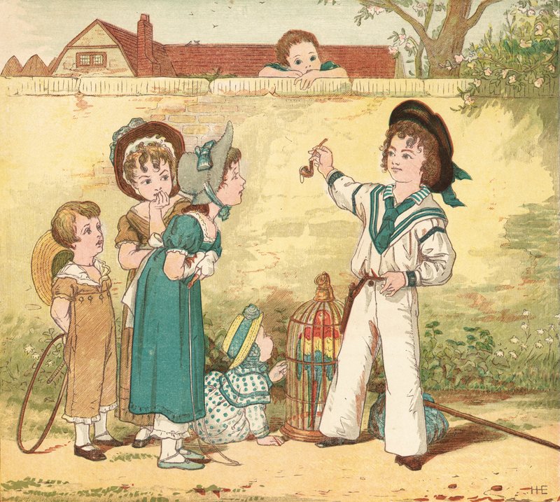 Sjöfarande (färg litho) av Henry Hetherington Emmerson