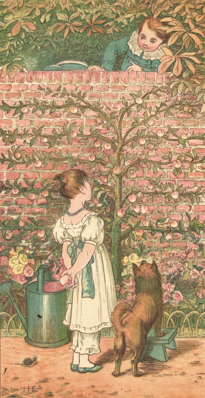 Pratglada människor (färg litho) av Henry Hetherington Emmerson