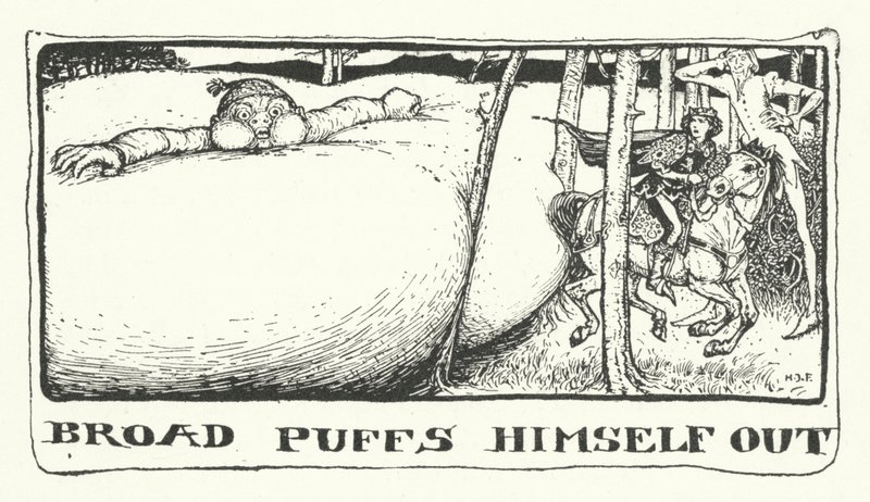 Bred puffar ut sig (gravyr) av Henry Justice Ford