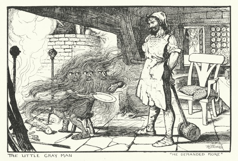 Han krävde mer (gravyr) av Henry Justice Ford