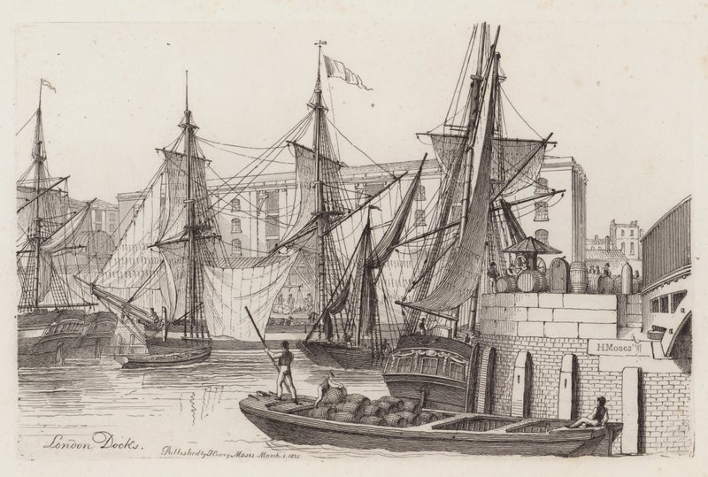 London Docks av Henry Moses