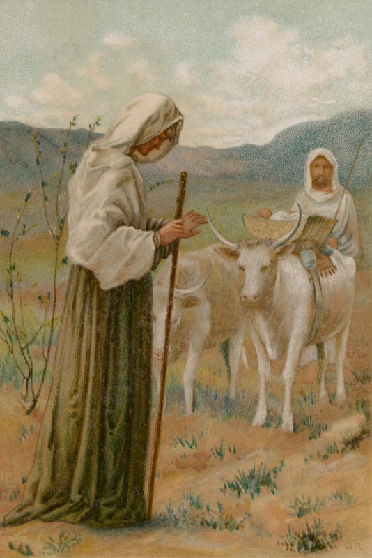 Hannah och Samuel (chromolitho) av Henry Ryland