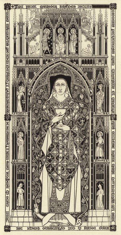 Inskuren platta, c 1350 av Henry Shaw