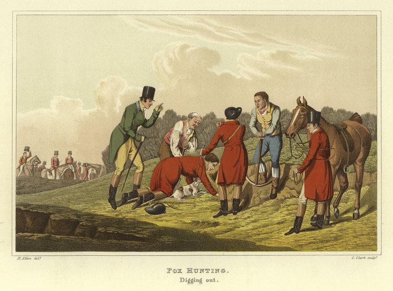 Rävjakt (chromolitho) av Henry Thomas Alken