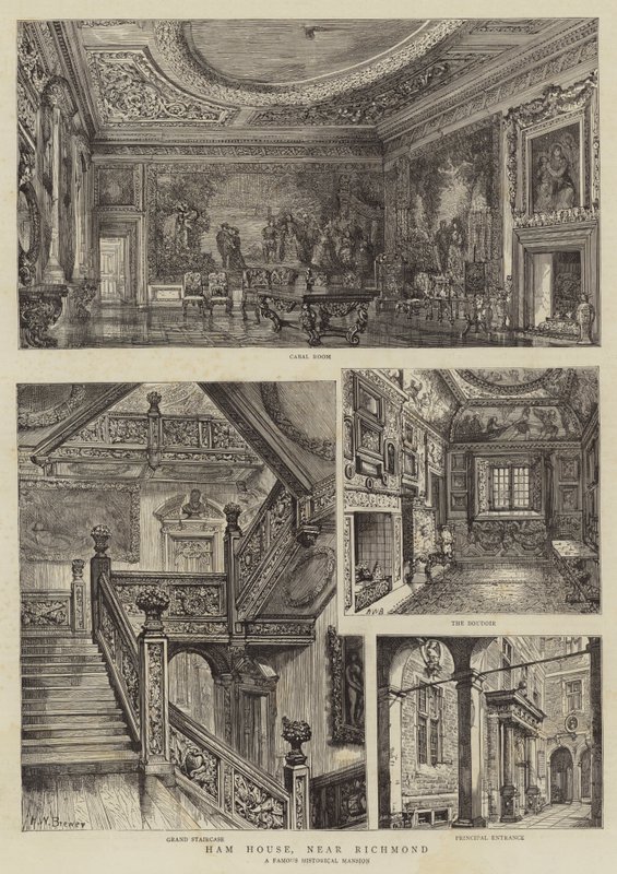 Ham House, nära Richmond av Henry William Brewer