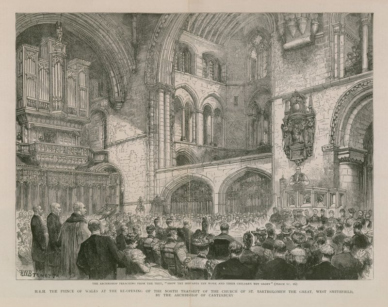 St Bartolomeus den store (gravyr) av Henry William Brewer