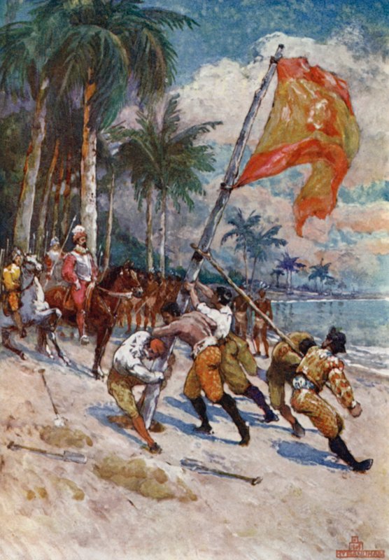Spanska flaggan i Florida av Henry after Sandham