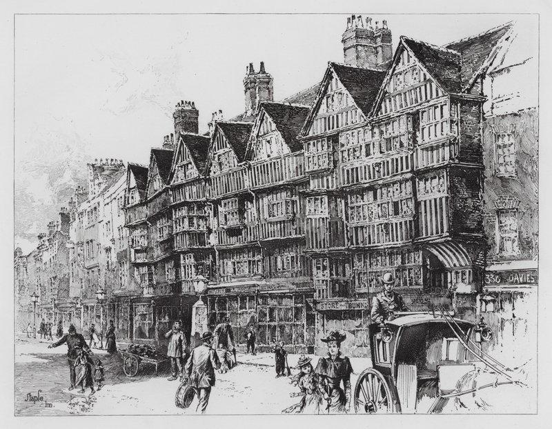 Staple Inn (gravyr) av Herbert (after) Railton