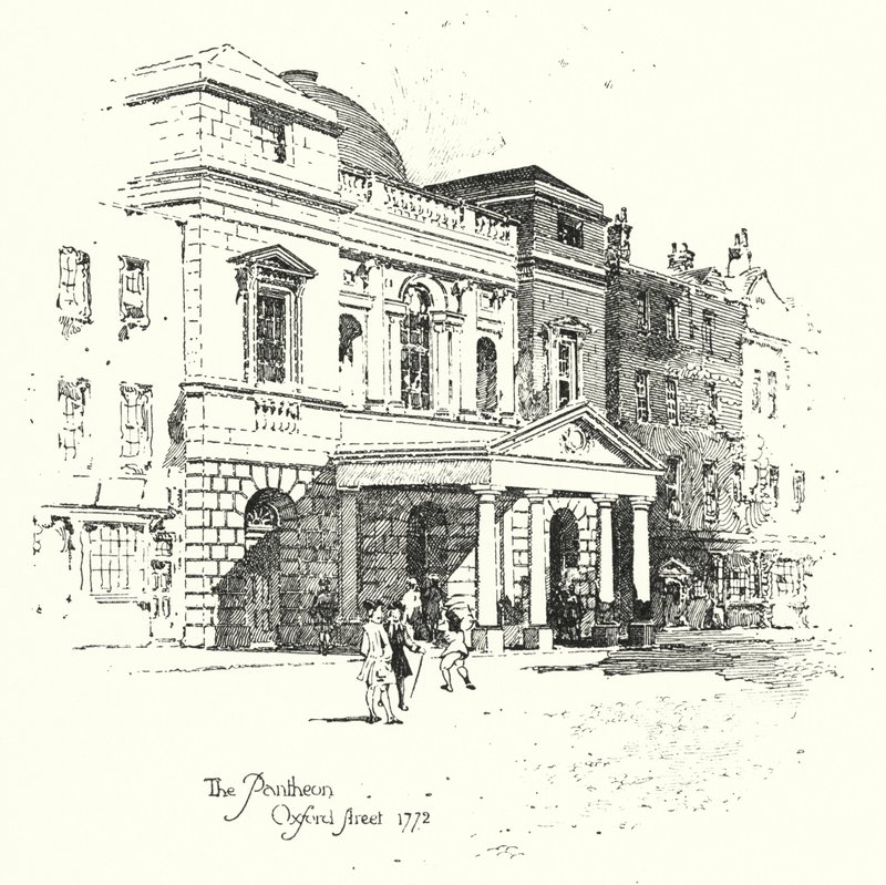 Pantheon, Oxford Street, London av Herbert (after) Railton