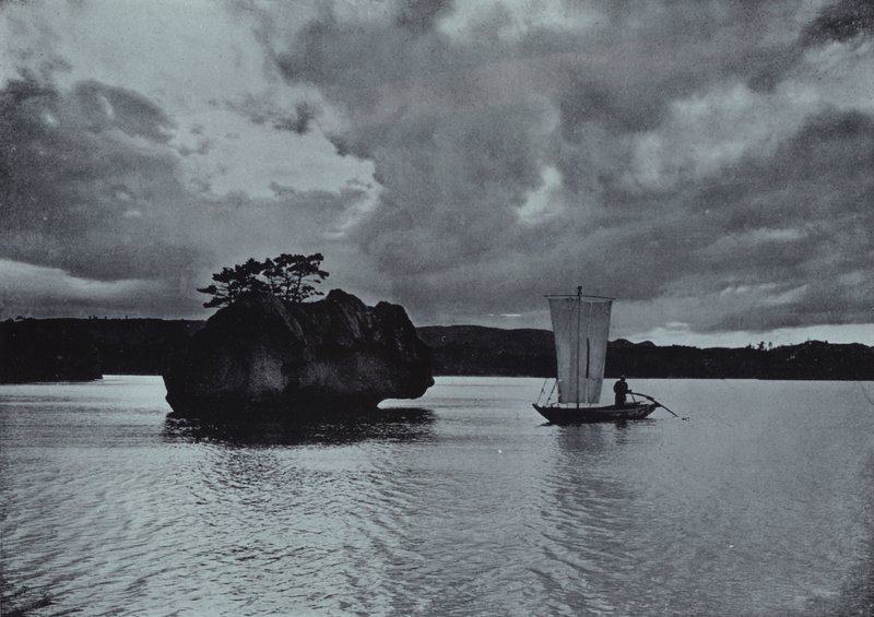 Kväll på Inlandshavet (s/v bild) av Herbert Ponting