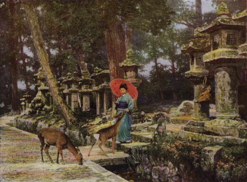 Nara, hjärtat av gamla Japan (foto) av Herbert Ponting