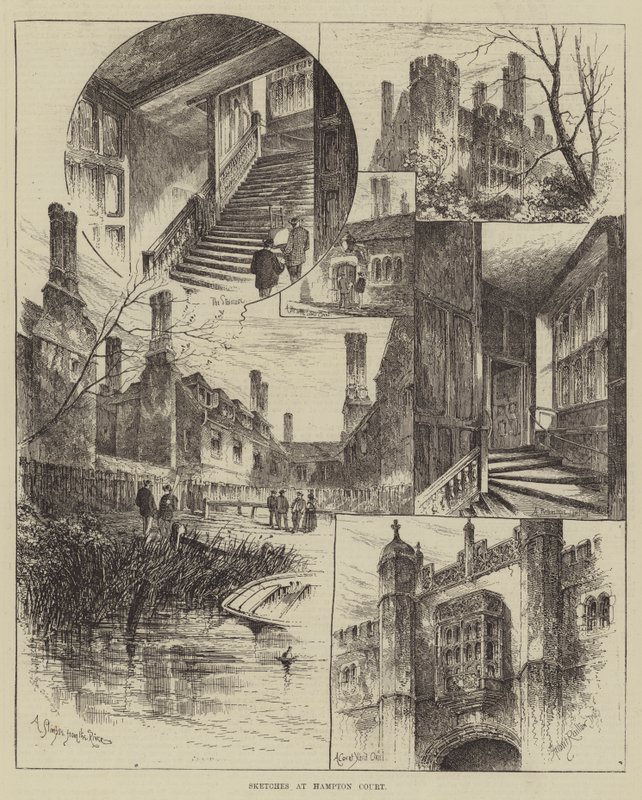 Skisser på Hampton Court av Herbert Railton