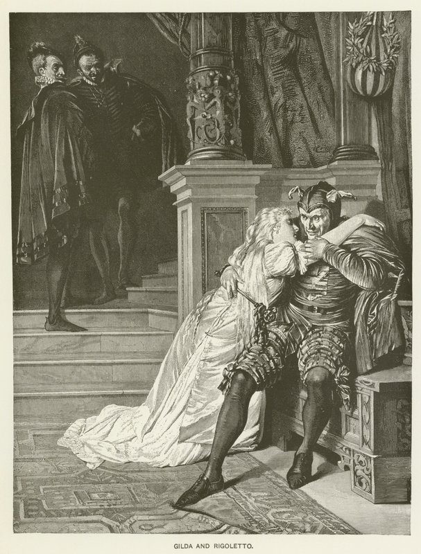 Gilda och Rigoletto av Hermann Kaulbach