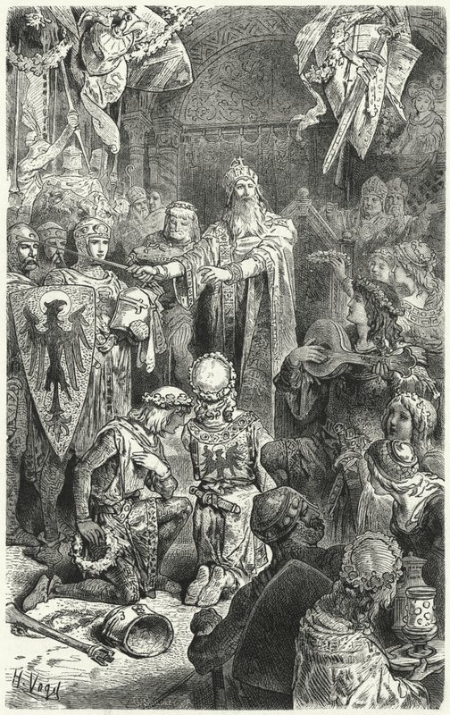 Frederick Barbarossa på en fest i Mainz av Hermann Vogel