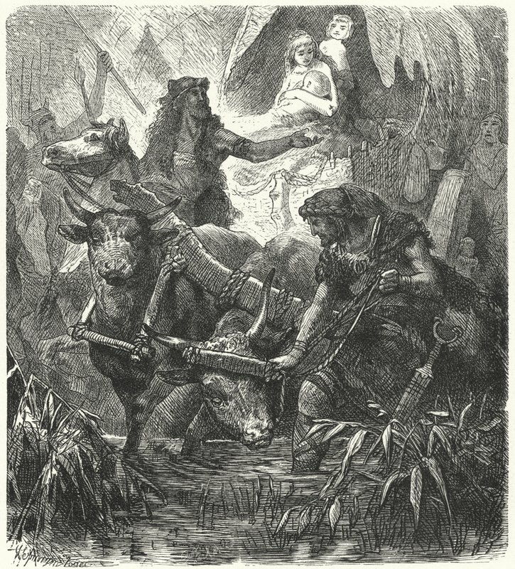 Migration av de gamla arierna i Indien av Hermann Vogel