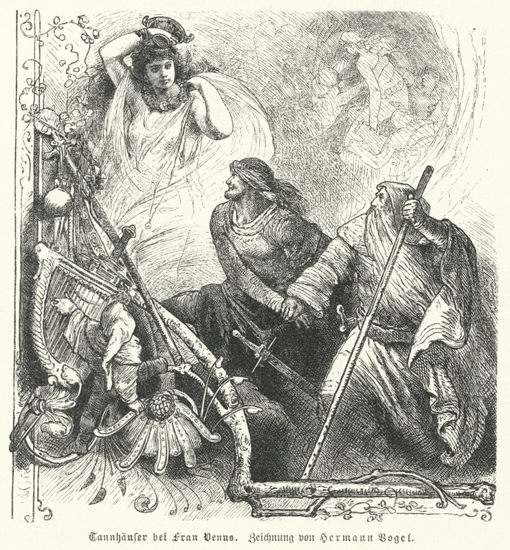 Tannhauser med Venus av Hermann Vogel