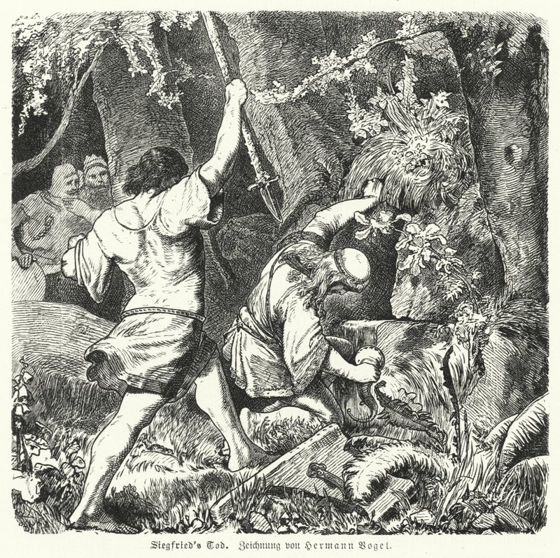 Siegfrieds död av Hermann Vogel