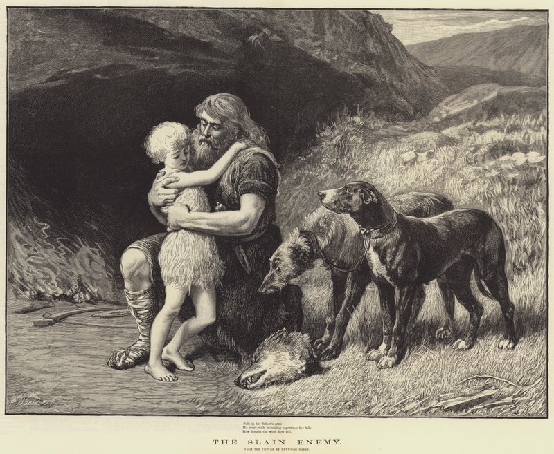 The Slain Enemy (gravyr) av Heywood (after) Hardy