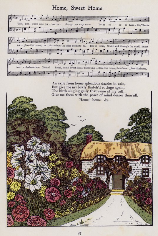 Home, Sweet Home (färg litho) av Hilda Broughton