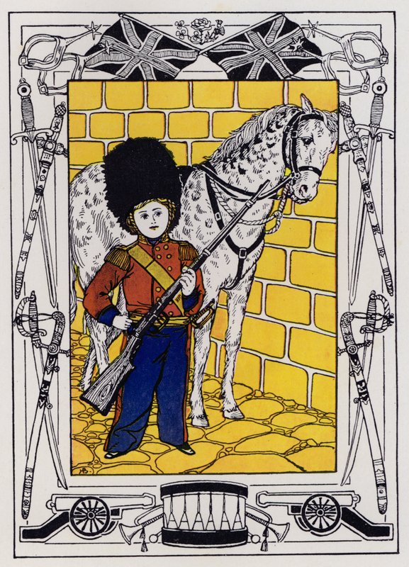 The Young Recruit (färg litho) av Hilda Broughton