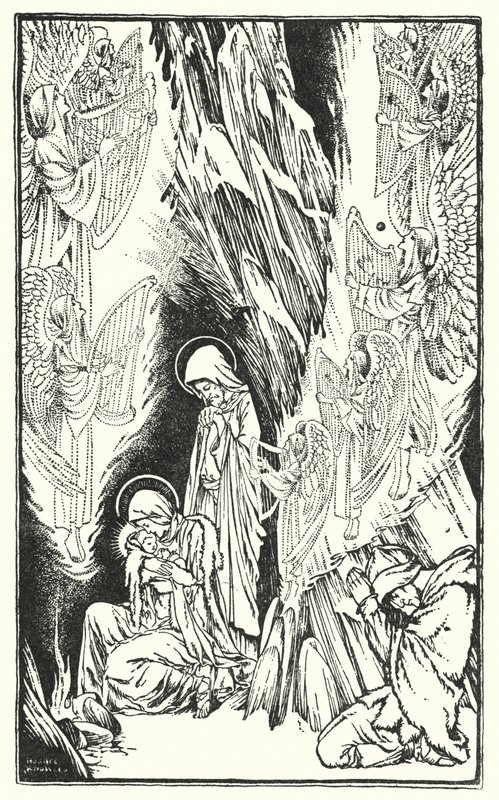 Den heliga natten (litografi) av Horace J. Knowles
