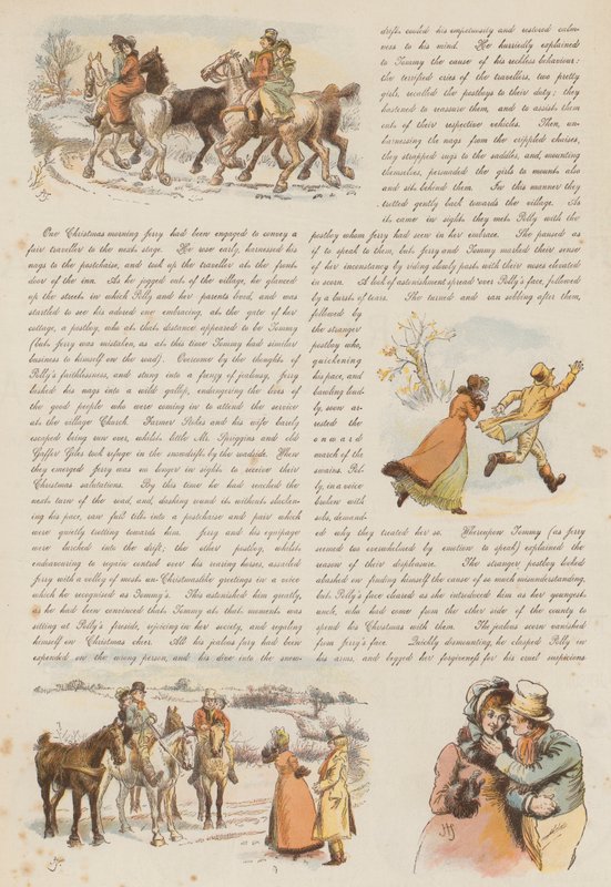 The Loves and Jealousies of Two Jolly Postboys (chromolitho) av Hugh Thomson