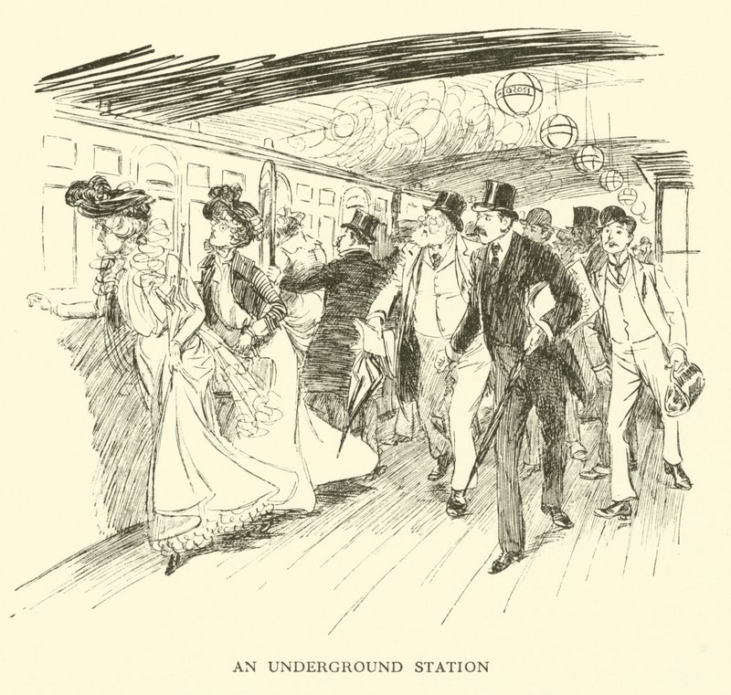 En tunnelbanestation (gravyr) av Hugh Thomson