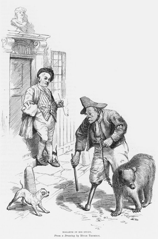 Hogarth i sitt arbetsrum av Hugh Thomson