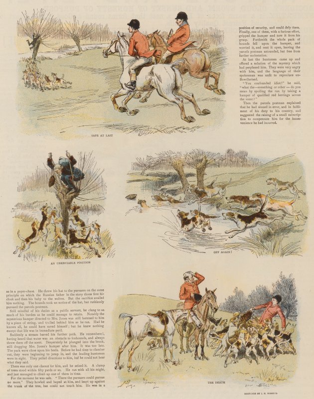 Red Herrings med paketpost (chromolitho) av Hugh Thomson