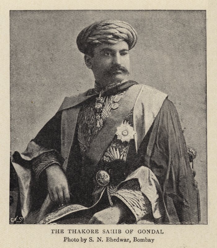 Thakore Sahib av Gondal (gravyr) av Indian School