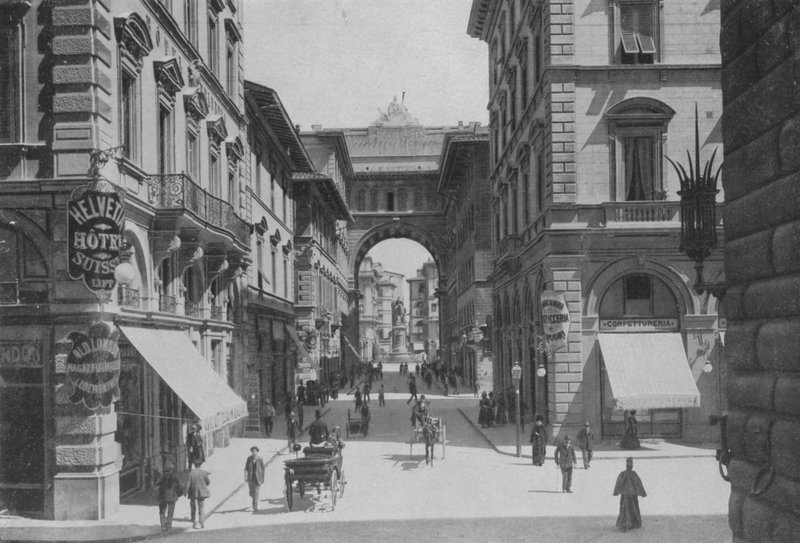 Florens, Via Strozzi (s/v foto) av Italian Photographer