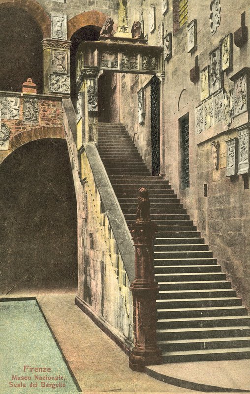 Florens, Italien, Bargello, trappa av Italian Photographer