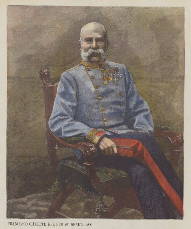 Francesco Giuseppe på sin 70-årsdag av Italian Photographer