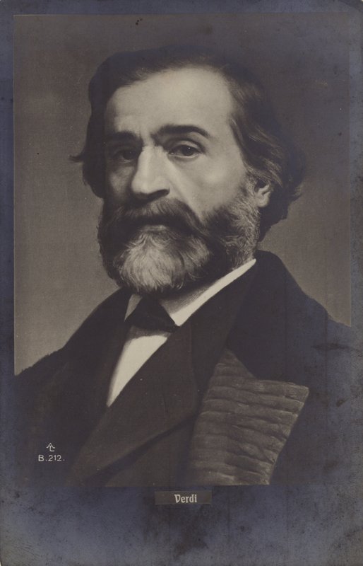 Porträtt av Giuseppe Verdi av Italian Photographer
