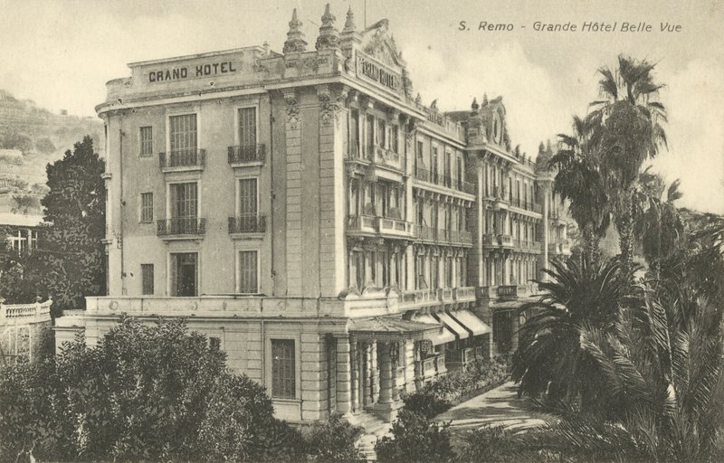 San Remo, Italien, Grande Hotel Belle Vue av Italian Photographer