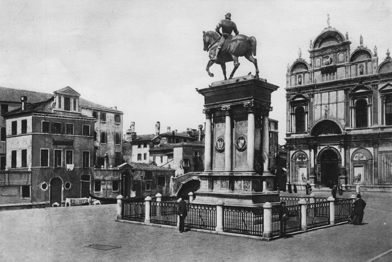 Venedig, Colleoni-monumentet (s/v foto) av Italian Photographer