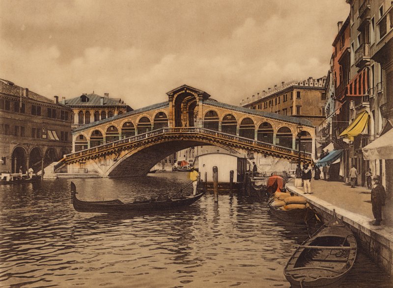 Venezia / Venedig: Rialtobron (färgfoto) av Italian Photographer